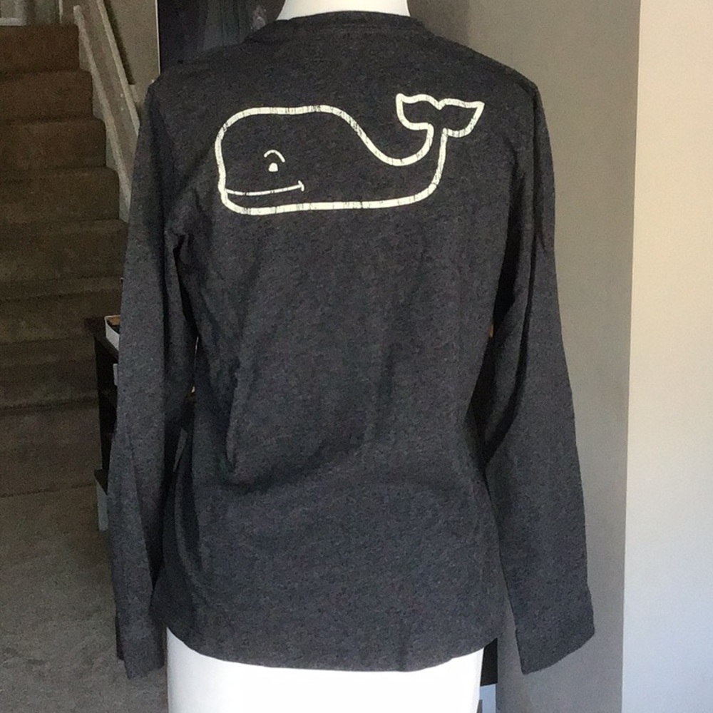 Glow in the Dark Gray Long Sleeve Vineyard Vines T Shirt